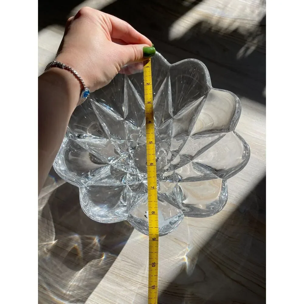 ORREFORS Crystal Sweden Anne Nilsson Design DAISY Scallop Bowl 8 3/4